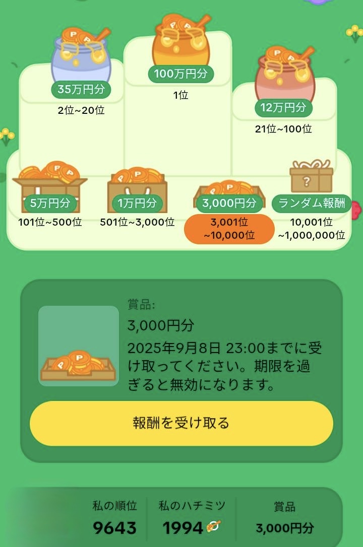 ハチミツ争奪戦